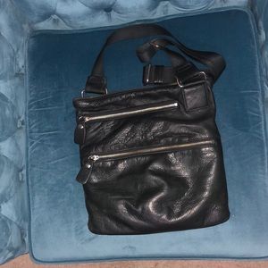 Margot Genuine Leather Zipper Crossbody Bag